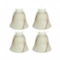 Aspen Creative 23108-4 Transitional Style Replacement Alabaster Glass Shade With Hand Painted Veins 2-1 Fitter Size-3 4 High X 