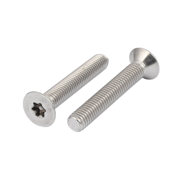 A M8x50mm 5 16-inch X 2-inch Torx Anti Theft Tamper Resistant Proof Security Screw 4pcs