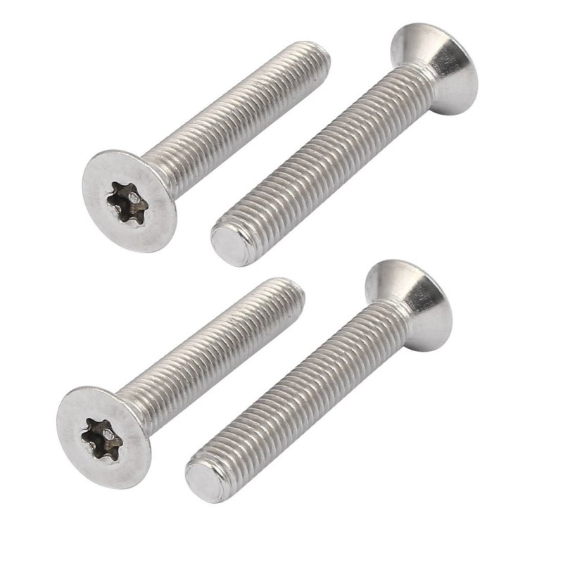 A M8x50mm 5 16-inch X 2-inch Torx Anti Theft Tamper Resistant Proof Security Screw 4pcs