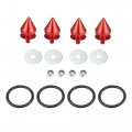 X Autohaux 4 Set Umbrella Type Universal Bumper Quick Release Front Rear Fasteners Red