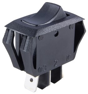 Nte Electronics 54-064 Miniature Snap-in Nylon Illuminated Rocker Switch Spst Circuit Off-none-on Action Translucent Actuator