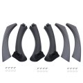 6 Pcs Inner Door Panel Handle Pull Interior Trim Cover Black For Bmw E90 3-series Sedan 2006-2011 Replaces 51416971289 