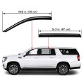 Lightronic Wv94716 Outside-mount Side Window Visors Deflector Vent Rain Guard Dark Smoke Shatterproof Auto Shade 4-pieces Set