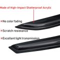 Lightronic Wv94716 Outside-mount Side Window Visors Deflector Vent Rain Guard Dark Smoke Shatterproof Auto Shade 4-pieces Set