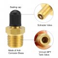 Uxcell Universal 1 4 Inch Npt Tank Valve Air Compressor Fill With 2pcs Anti-corrosion Brass And Adhesive Tape Gold Tone Set