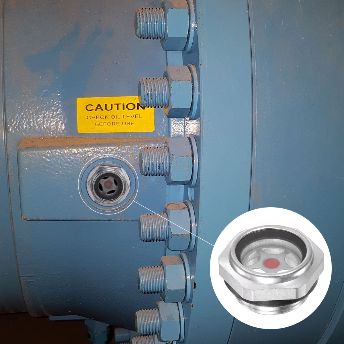 Air Compressor Oil Level Gauge Sight Glass G3 4 Male Threaded Aluminum Liquid Indicator Window