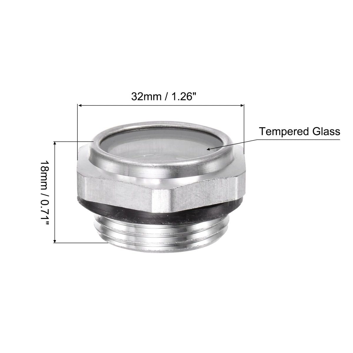 Air Compressor Oil Level Gauge Sight Glass G3 4 Male Threaded Aluminum Liquid Indicator Window