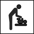 Stickertalk Mens Restroom Diaper Changing Station Vinyl Sticker 5 Inches By 