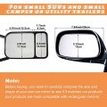 2 Pieces Black Car Towing Mirror Clip On Side Extension 360 Degree Rotation Adjustable Dual View Tow For Truck Auto