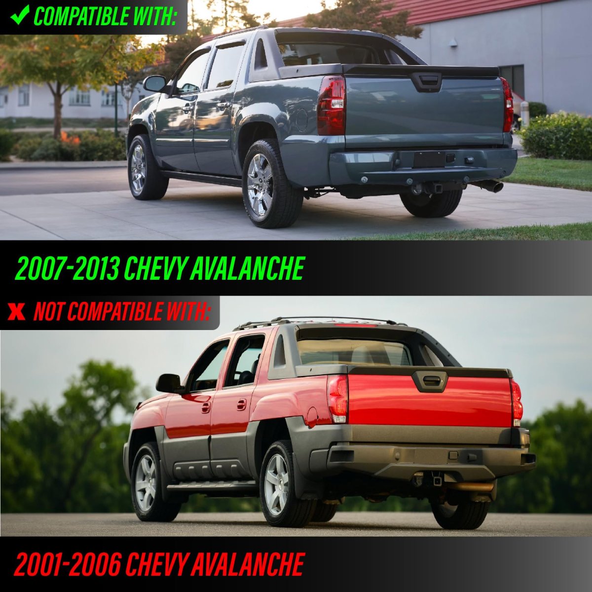 Usr 07-13 Avalanche Tail Light A Replacement Lamps Set Left Right For 2007-2013 Chevy Chevrolet All Models Trims Dark Cherry