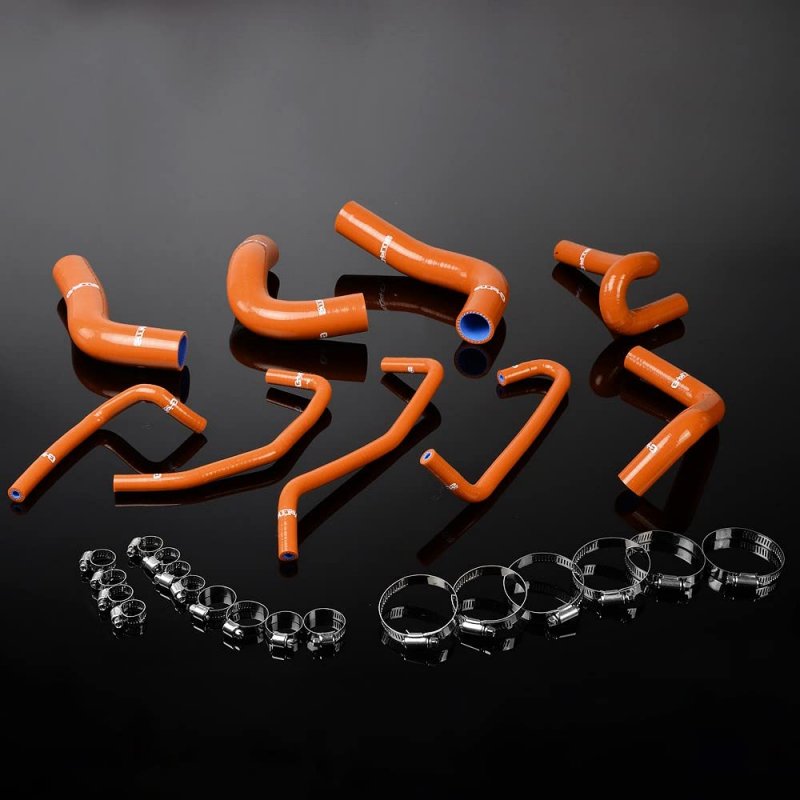 Silicone Heater Radiator Hoses Kit For Mazda Miata Mx5 1 8l 1994 To 1997 Dark Orange 3 Ply Tubing
