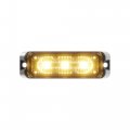 Abrams Flex Series Amber 9w 3 Led Tow Truck Snow Plow Construction Vehicle Grille Light Head Surface Mount Strobe Warning 