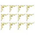 80pcs Vintage Flat Corner Bracket 1 6 X Metal Desk Book Protectors Hollow Decorative Edge Cover For Furniture Jewelry Box Gifts 