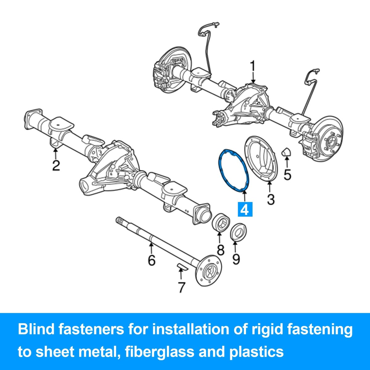 Rear Suspension Axle Differential Pumpkin Housing Cover Gasket Seal For Chevrolet Silverado 1500 Gmc Sierra Yukon Cadillac