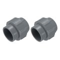 2 Pcs 1 5 Union Pvc Coupling Pipe Fitting Socket X Socket Slip Adapter Schedule 40 Epdm O-ring Grey 