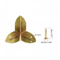 23x23x23mm Metal Box Corner Protectors Edge Guard Gold Tone 24pcs