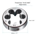 Round Threading Die 7 8-20 Unef Thread Right Hand Screw Cutting Fixed Dies Alloy Tool Steel Tapping Repair
