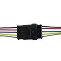 E Support 5 Pin Way Car Auto Waterproof Electrical Connector Plug Socket Kit With Wire Awg Gauge Marine Pack Of 10 