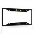Fastasticdeals Metal Insert License Plate Frame Black Panther Staring Eyes Weatherproof Car Accessories 4 Holes Solid 