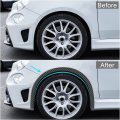 X Autohaux 2pcs 5 5cm 1 5m Car Wheel Mudguard Strip Extension Eyebrow Trim Protector Decoration Carbon Fiber Pattern