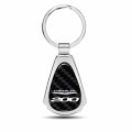 Ipick Image Compatible With Chrysler 200 Real Black Carbon Fiber Chrome Metal Teardrop Key Chain Key-ring
