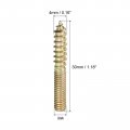 Uxcell M4x30mm Hanger Bolts 120pcs Double Ended Thread Dowel Screws For Wood Furniture Connecting