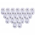 Ocpty Lug Nuts 20pcs 1 4 Inches Tall 12x1 5 Silver Chrome Tuner Racing Fits Ford Lincoln For Mercury 1989-2015