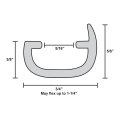 Black Rv Marine Camper Vinyl 3 4 X 50 Trim Molding Flexible Screw Cap Cover Black Ft