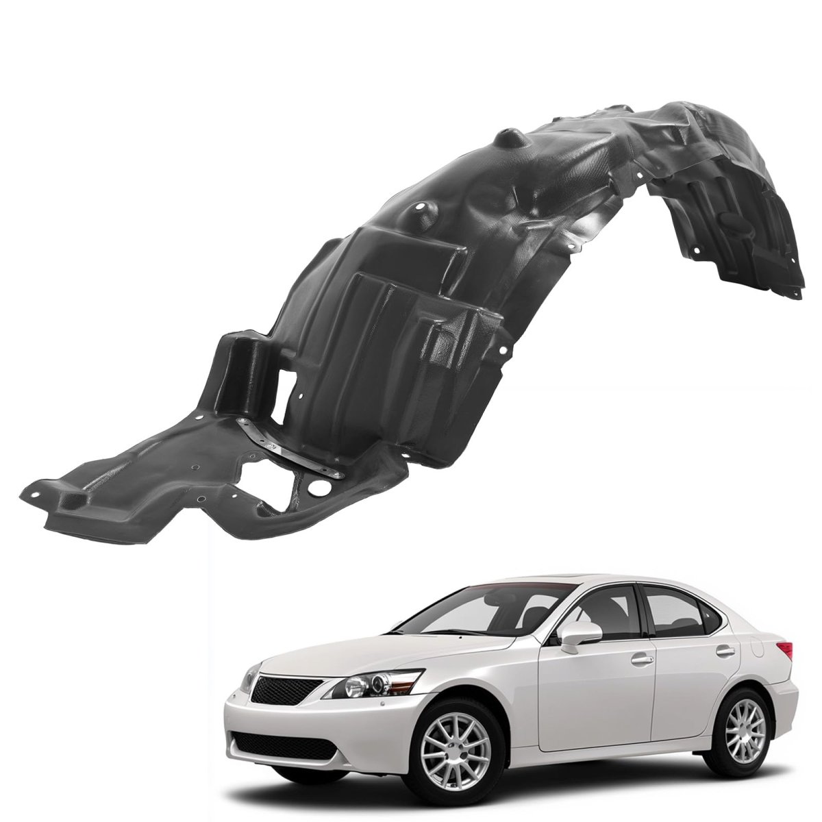 Jmtaat Front Fender Liner Inner Panel For 2006-2008 Lexus Is250 Is350 Replacement 5380653020 Lx1250112 Wheel Splash Shields