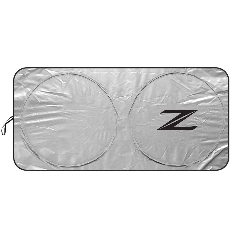 Ipick Image For Nissan 370z Z Logo Universal Fit One-piece Easy Folding Silver Reflective Fabric Windshield Sun Shade Size 64 X