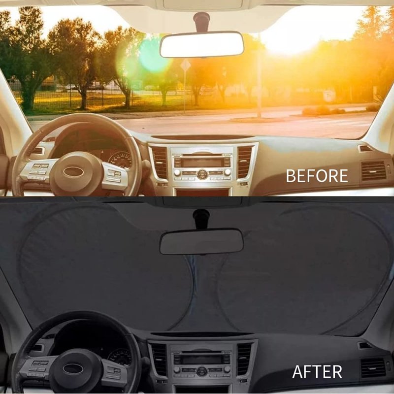 Ipick Image For Nissan 370z Z Logo Universal Fit One-piece Easy Folding Silver Reflective Fabric Windshield Sun Shade Size 64 X