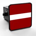 Trailer Hitch Cover Flag Of Latvia For 2 In Receiver Heavy Duty Plastic With Epoxy Dome Finish Square Design 