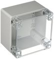 Bud Industries Pn-1337-c Polycarbonate Nema 4x Box With Clear Cover 4-23 32 Length X Width 3-17 Height Light Gray Finish 