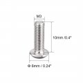Uxcell M3x10mm Machine Screws Hex Socket Round Head Screw 304 Stainless Steel Fasteners Bolts 50pcs