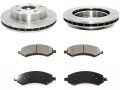 Front Ceramic Disc Brake Pad And Rotor Kit Compatible With 2005-2010 Dodge Dakota 