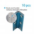 Uxcell 10pcs Angle Bracket Metal 80x20mm Corner Fastener L Shaped Right Protector Shelf Support For Furniture