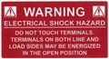 Hellermanntyton 596-00233 Pre-printed Solar Label 3 75 X 2 0 Warning Electrical Shock Hazard W Dc Red Pack Of 50 