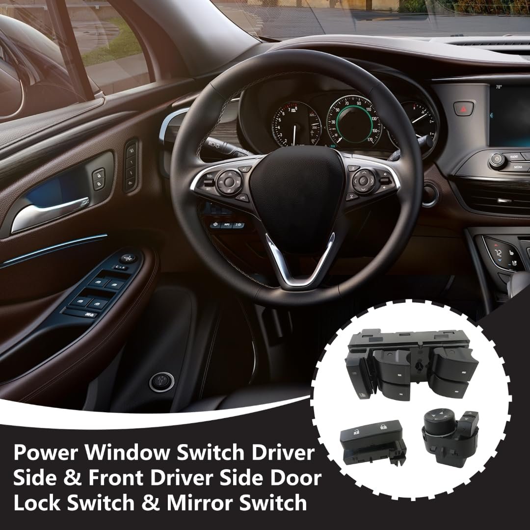 Driver Side Window Lock And Mirror Switch For 2007 2013 Chevy Suburban 1500 2500 Replaces 25789692 22883768 15804093