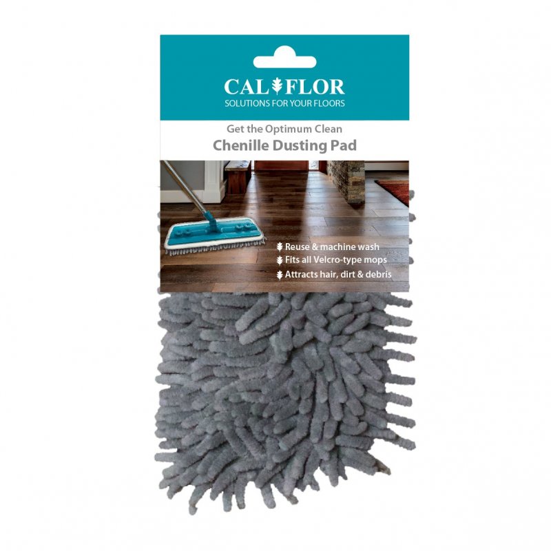 Calflor P Chenille Dusting Pad For Use On Wood Laminate Tile Stone Concrete Wpc Vinyl And Lvt Single Pack