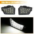 X Autohaux 1 Pair Side Mirror Puddle Light Led Lamp Left And Right White Fit For Jaguar Xe Range 2015 Xf 2009-2015