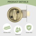 Round Recessed Pull 3 Stainless Steel Door Handle Concealed Brushed Cabinet Hidden Knob With Double Rings For Various Modern
