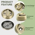 Round Recessed Pull 3 Stainless Steel Door Handle Concealed Brushed Cabinet Hidden Knob With Double Rings For Various Modern