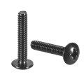 8-32 X 3 4 Truss Head Phillips Machine Screws Full Thread Drive 304 Stainless Steel 18-8 Black Oxide Finish Quantity 100 