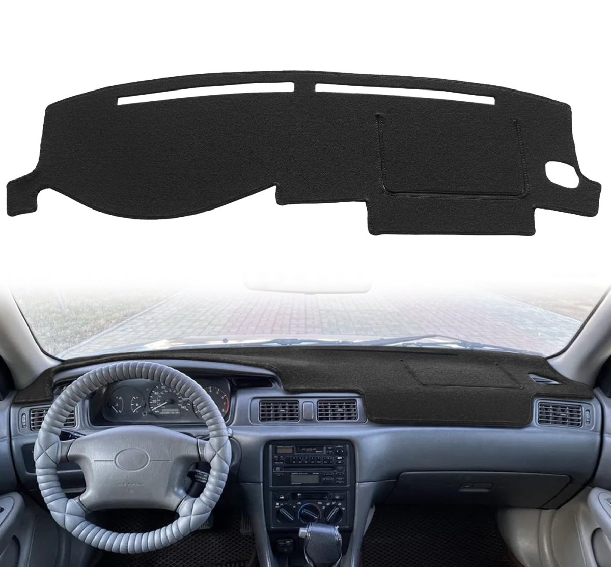 Custom Fit Dashboard Cover Pad Carpet For Toyota Camry Black Polyester Poly Dash Mat Yiz4791j236