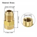 Uxcell Brass Pipe Fitting 5 8-18unf Flare Male To 1 4npt Female Thread Tubing Adapter Hose Connector For Air Conditioner