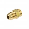 Uxcell Brass Pipe Fitting 5 8-18unf Flare Male To 1 4npt Female Thread Tubing Adapter Hose Connector For Air Conditioner