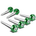 Honda Civic Acura Integra 6pcs Rear Lower Control Arm Dress-up Washer Bolts Green