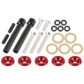 X Autohaux Low Profile Engine Valve Cover Washer Bolt Kit Red For Acura Honda D-series Engines D15 D16