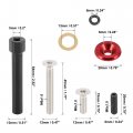 X Autohaux Low Profile Engine Valve Cover Washer Bolt Kit Red For Acura Honda D-series Engines D15 D16