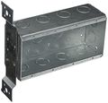 Hubbell-raco 687 4 Gang 2-1 2-inch Deep Switch Box Welded With Setback Side Bracket 12 Concentric 1 3 4-inch Knockouts 